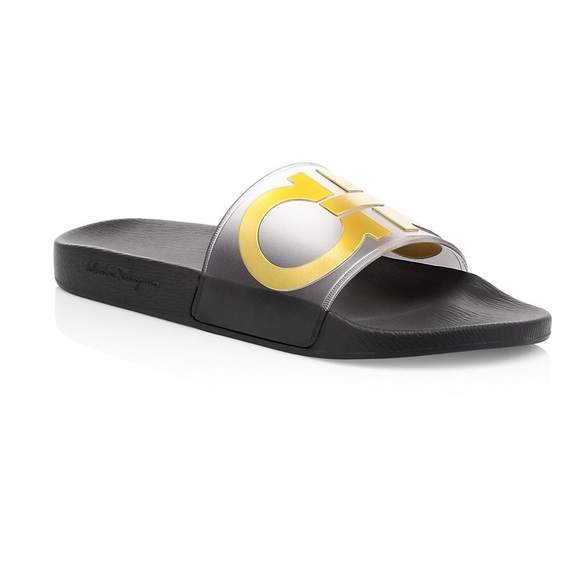 Brand New Salvatore Ferragamo Groove Slide Sandals
